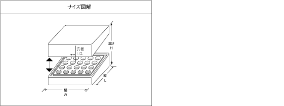 バイアルコンテナ 製品縮尺図