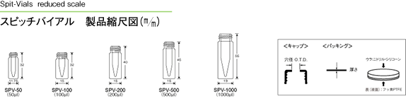 スピッチバイアル 製品縮尺図